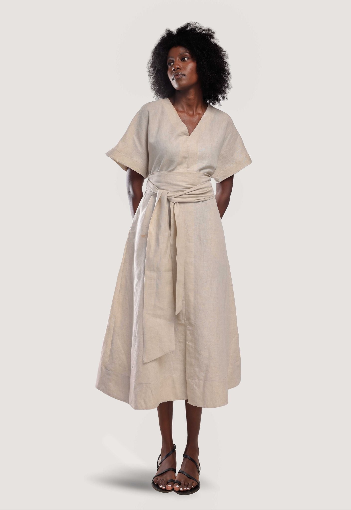 Amali Dress - Beige - THAMA