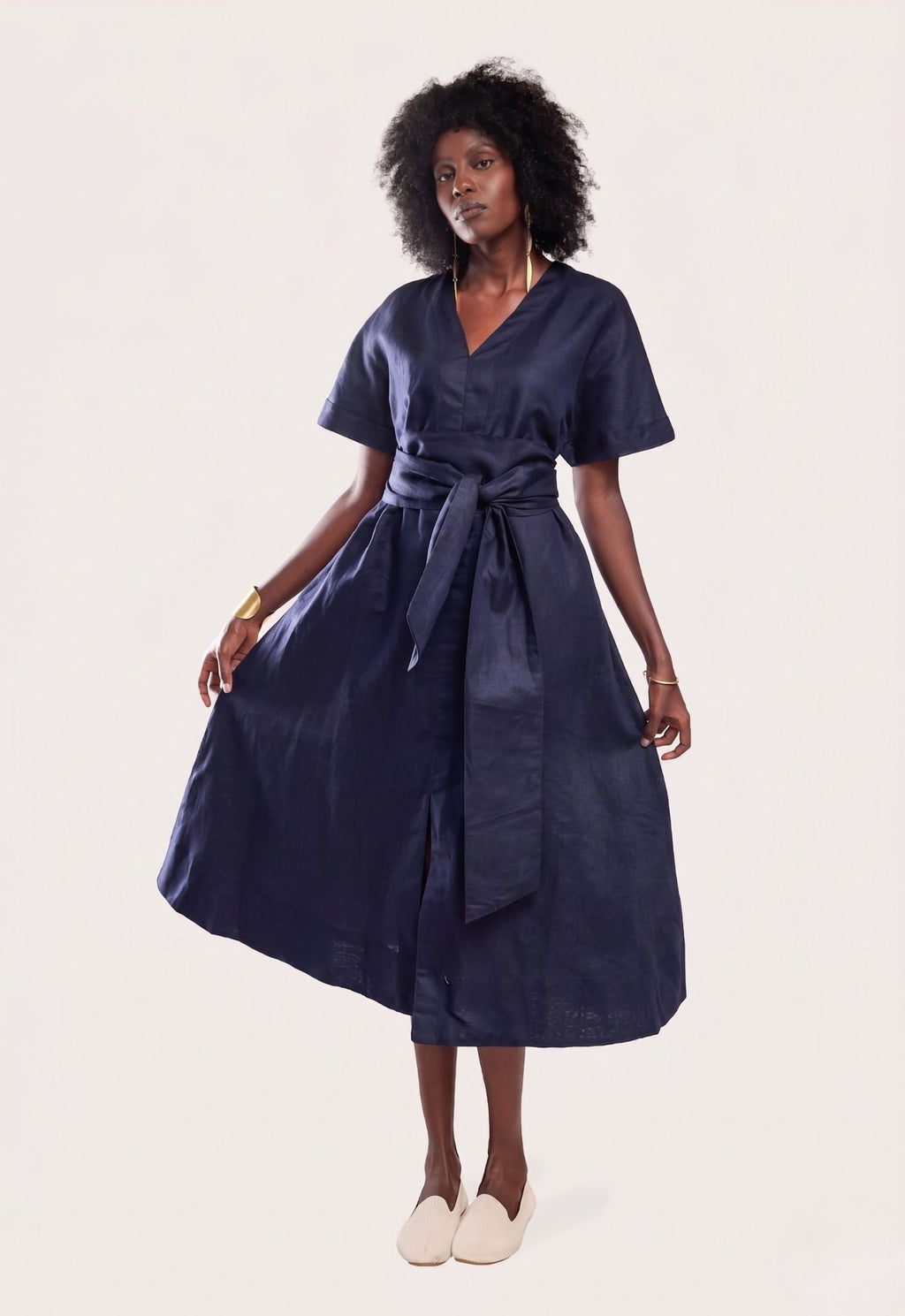 Amali Dress - Navy - THAMA