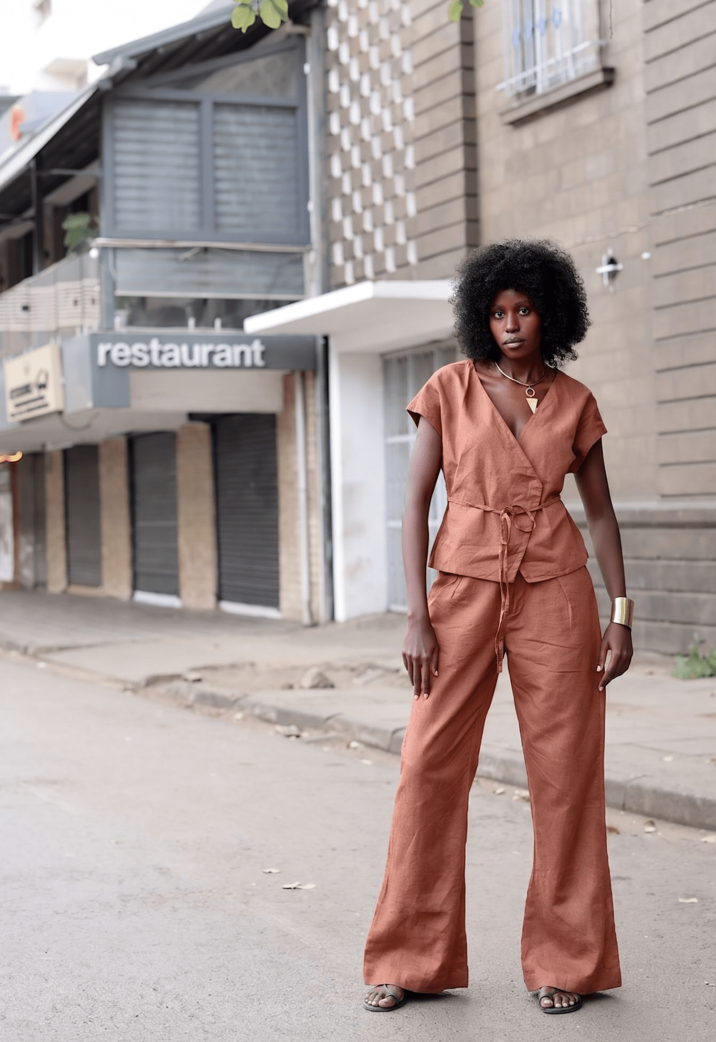 Anisa Pants - Rust Brown - THAMA