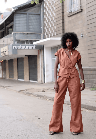 Anisa Pants - Rust Brown