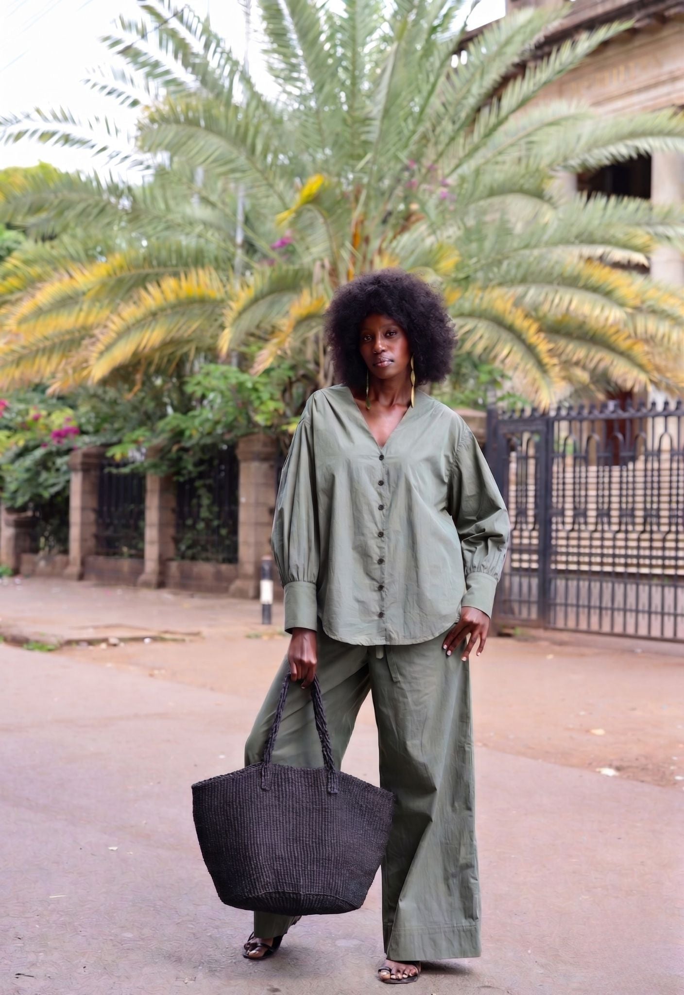 Asha Pants - Army Green - THAMA