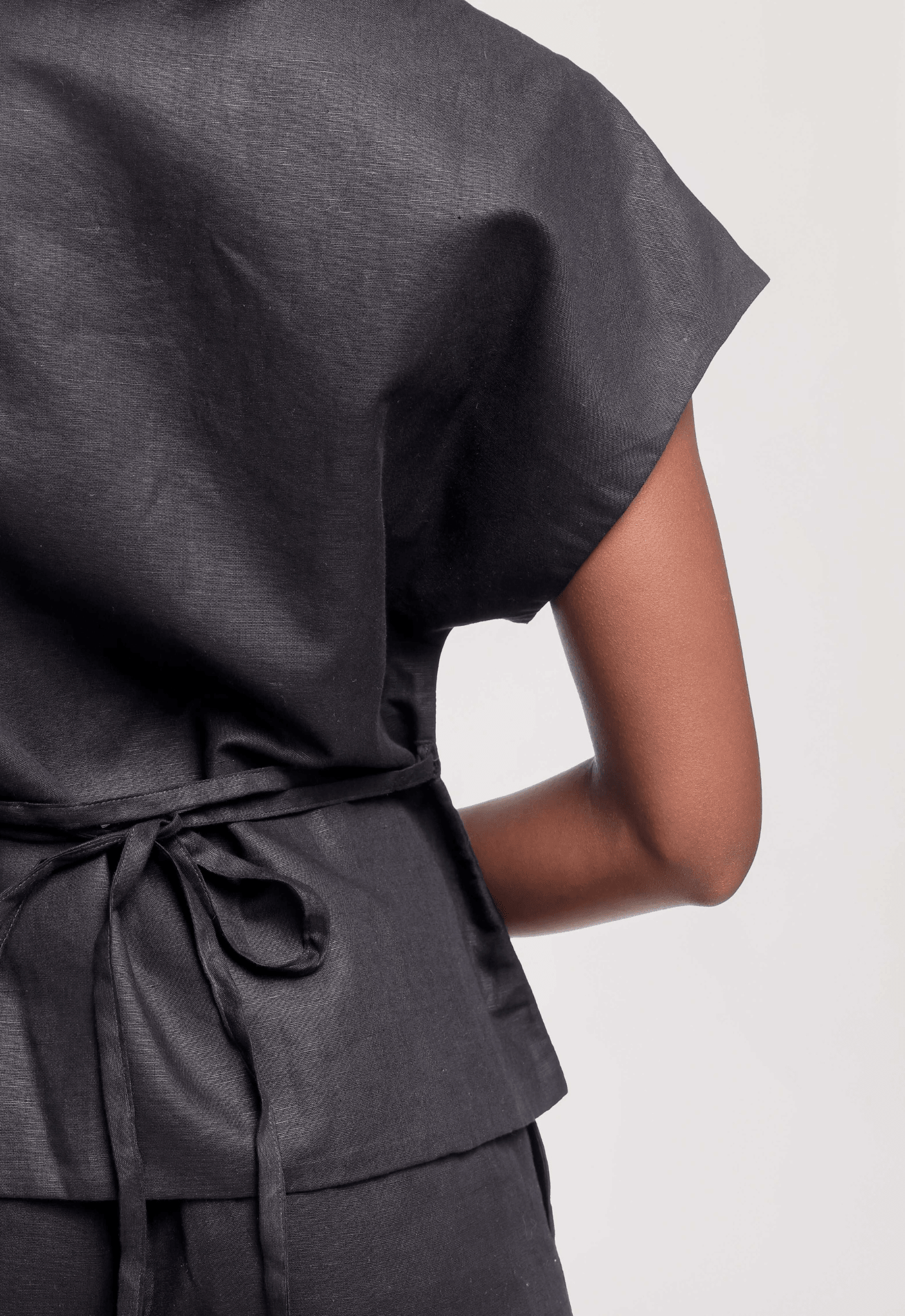 Asili Wrap Top - Black - THAMA