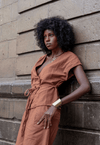 Asili Wrap Top - Rust Brown