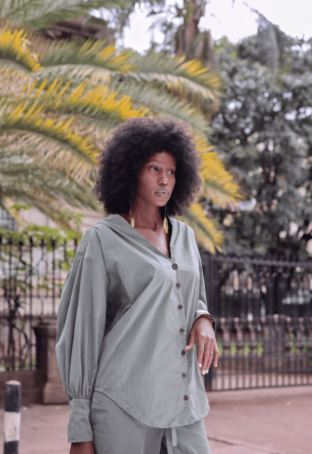 Ayari Blouse - Army Green - THAMA