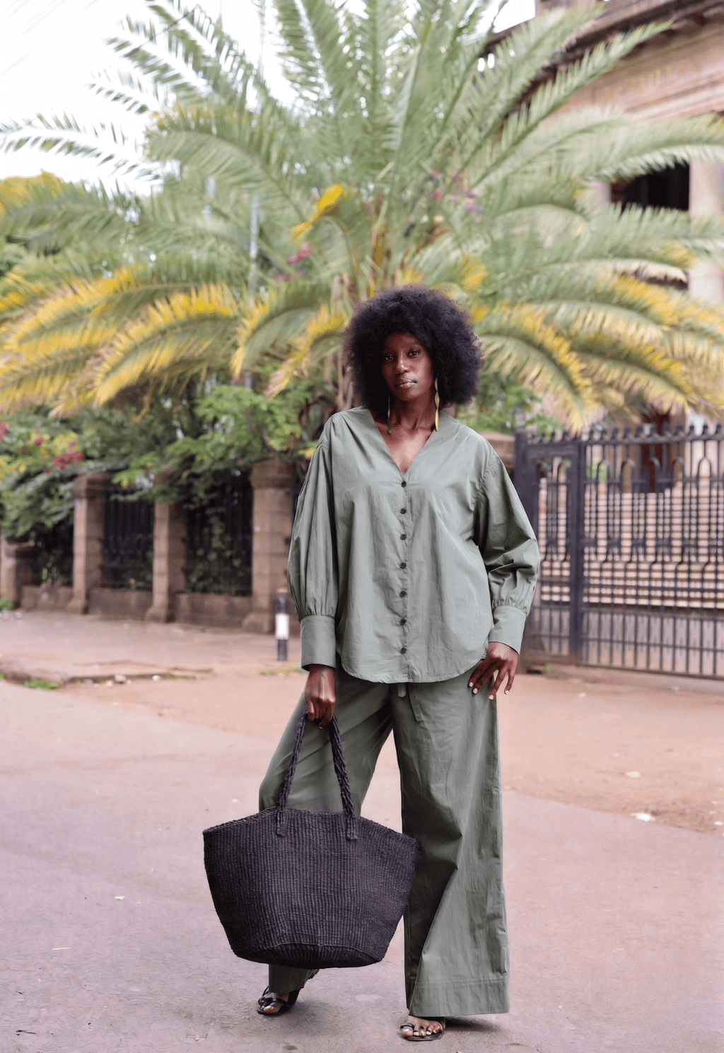 Ayari Blouse - Army Green - THAMA