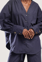 Ayari Blouse - Navy - THAMA