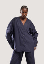 Ayari Blouse - Navy - THAMA