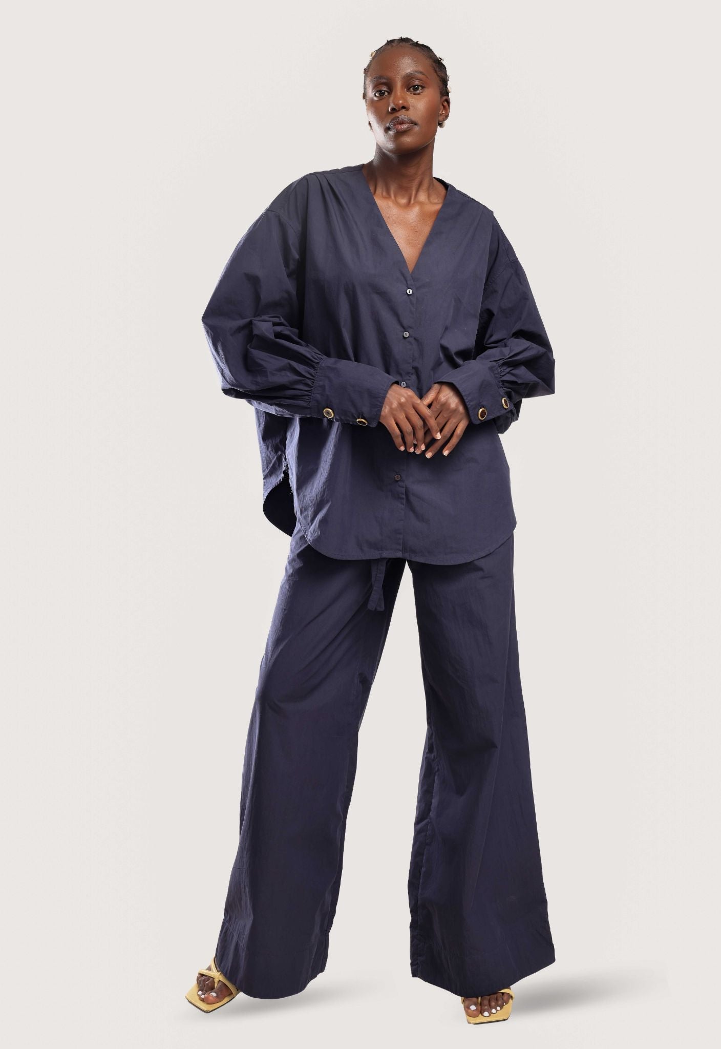Ayari Blouse - Navy - THAMA