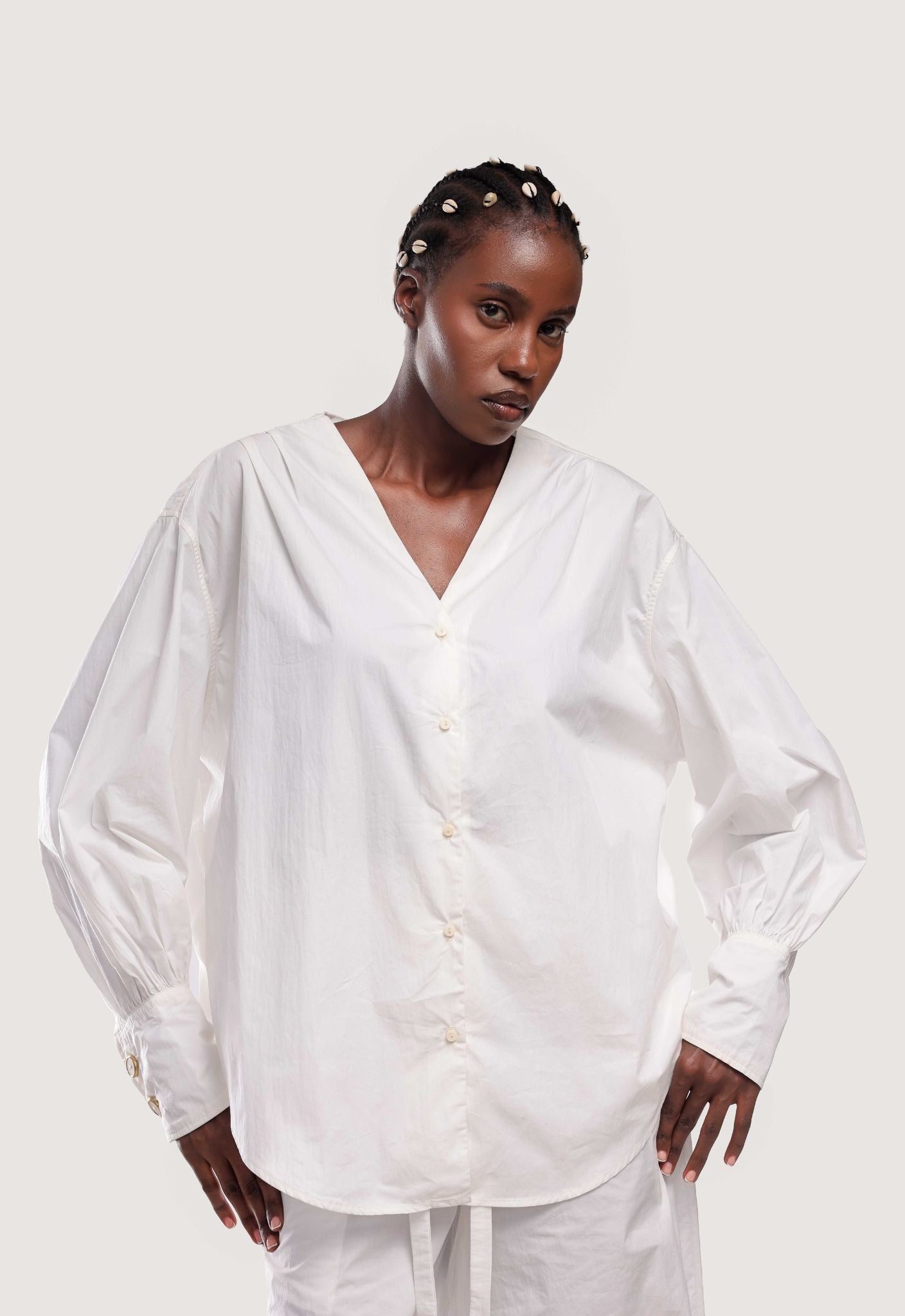 Ayari Blouse - White - THAMA