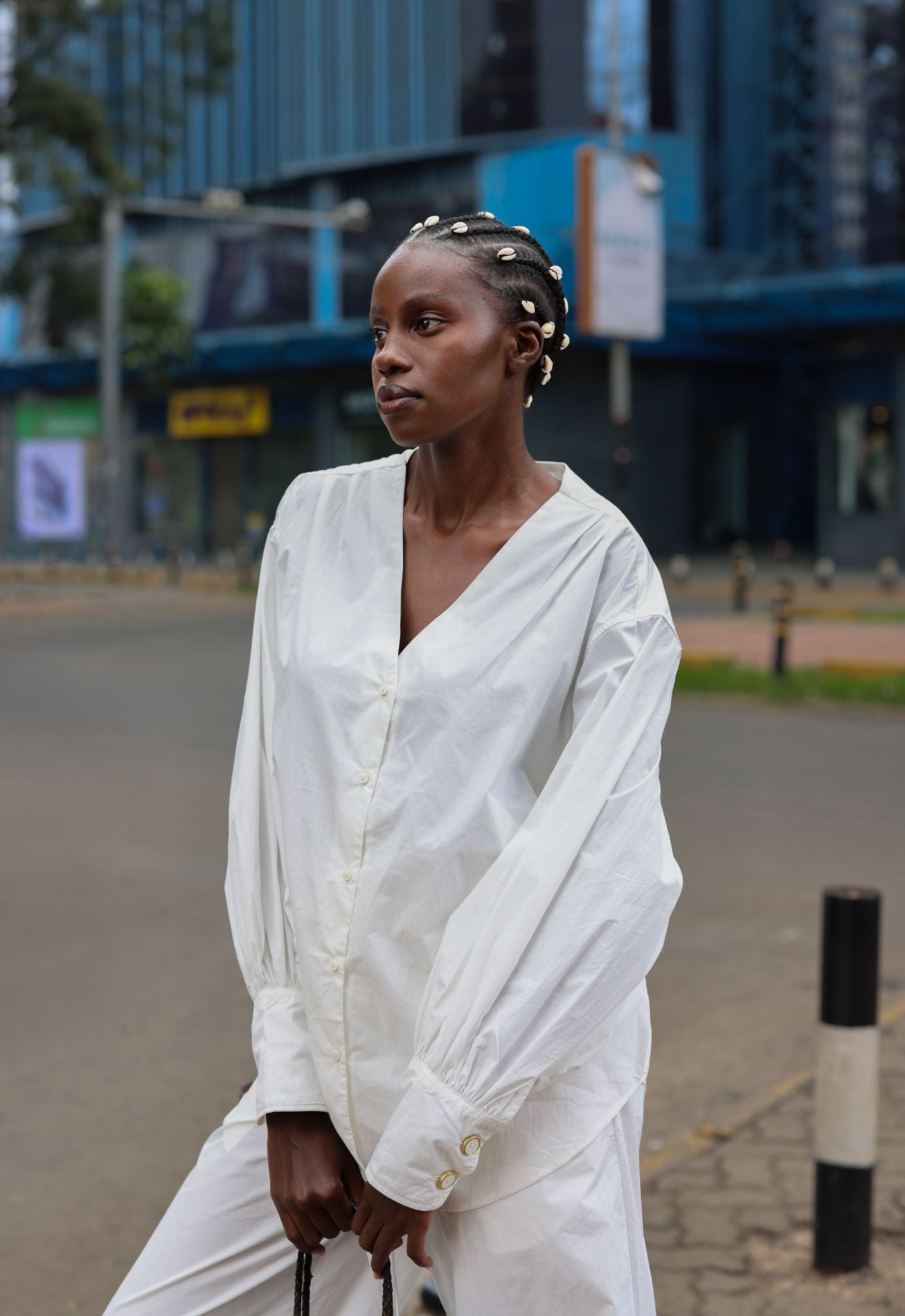 Ayari Blouse - White - THAMA