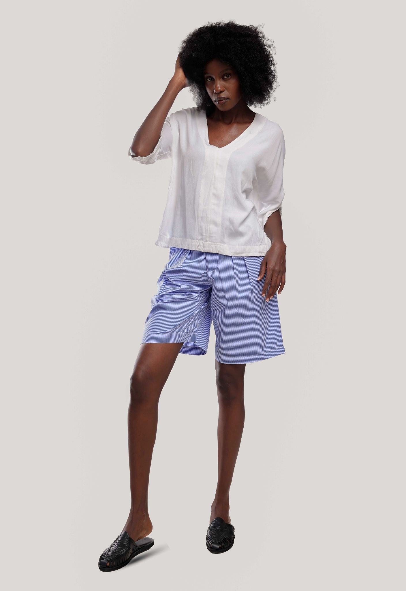 Aziza Bermuda - Stripe - THAMA